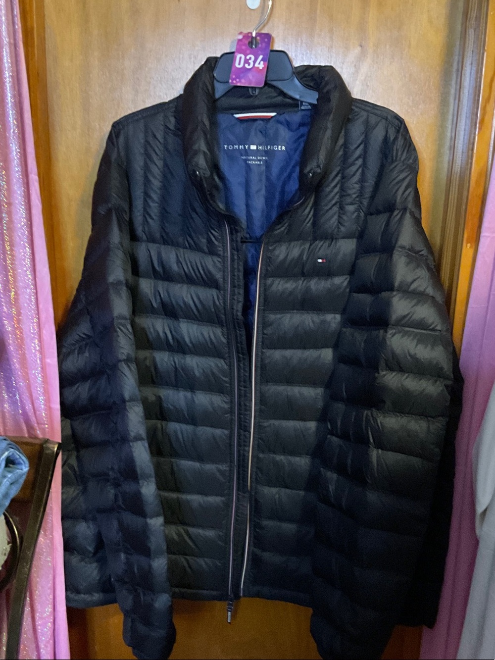 34 - Tommy Hilfiger Men's Black Quilted Packable Puffer Jacket